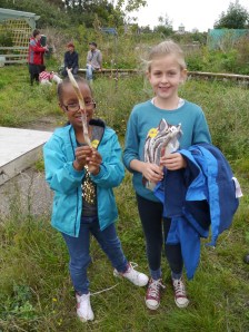 friendly visitors with their eels